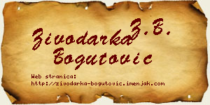 Živodarka Bogutović vizit kartica